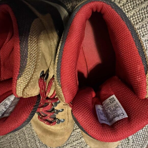 Columbia Women's Newton Ridge Plus Tan/Red Hiking Boots Size 7.5 - Picture 9 of 10